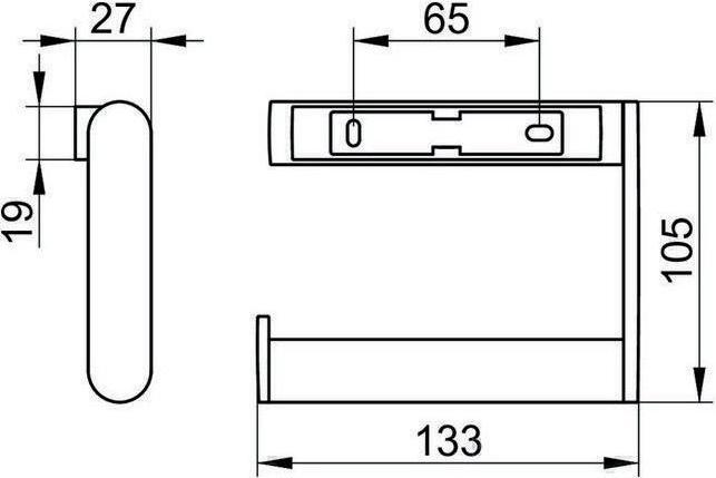 Actual product image Keuco Toilet paper holder Plan 14962070000 Stainless steel