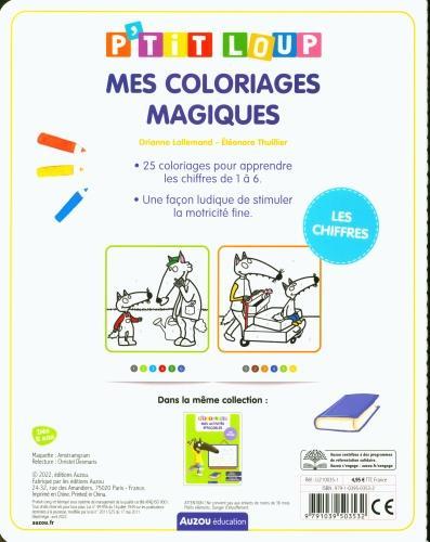 Produktbild P'tit Loup / Mes coloriages magiques / Les chiffres (Französisch, Lallemand Orianne, Thuillier Éléonore, 2022)
