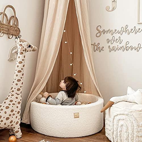 Immagine prodotto Activity Board Piscina per bambini - Piscina rotonda per bambini 90x40cm con 200 palline, Boucle, bianco: Tutto
