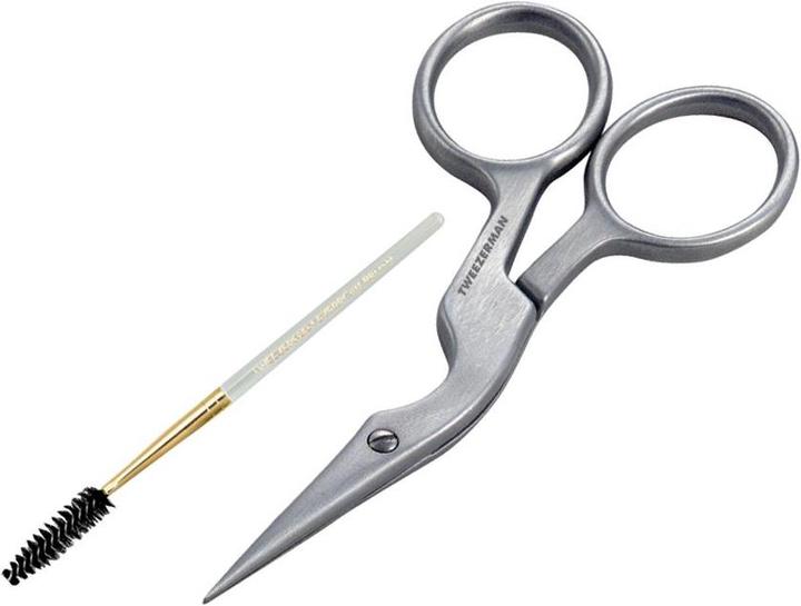 Image du produit Tweezerman Ciseaux et brosse de modelage des sourcils en acier inoxydable (Sourcils)