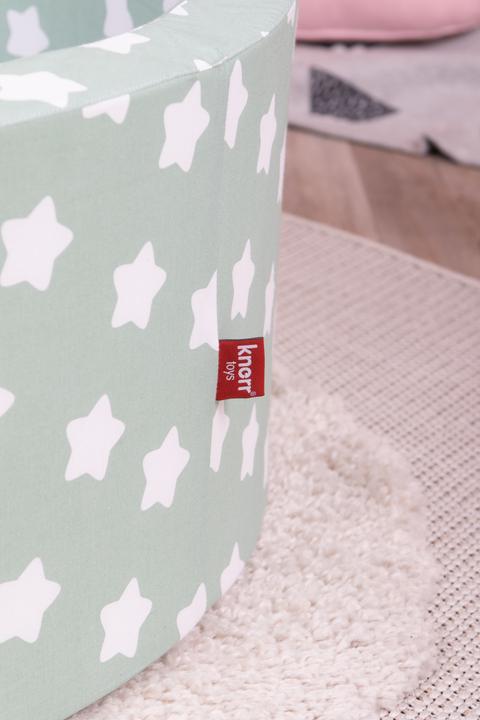 Produktbild Knorrtoys Bällebad soft - "Green white stars" 300 balls grey/white/transparent (ca. 6cm Durchmesser)
