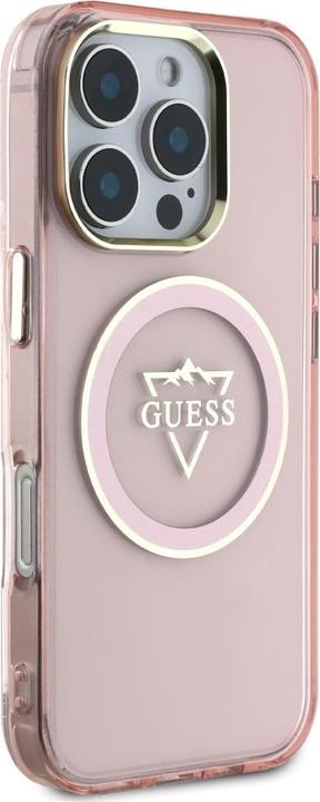 Image du produit Guess Hardcase MagSafe IML Metal Mountain Logo Case for iPhone 16 Pro 6,3" Pink (Apple iPhone 16 Pro)