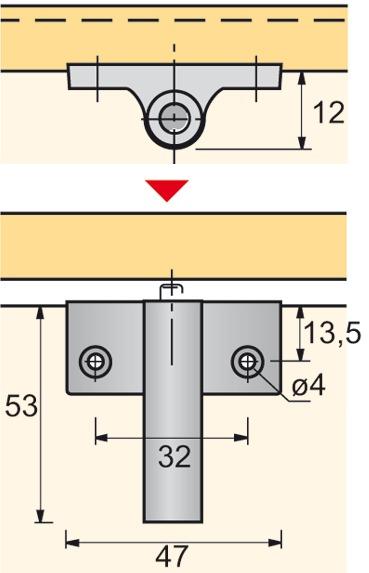Produktbild Hettich Aufschraubdämpfer Silent System (1 Stk.)