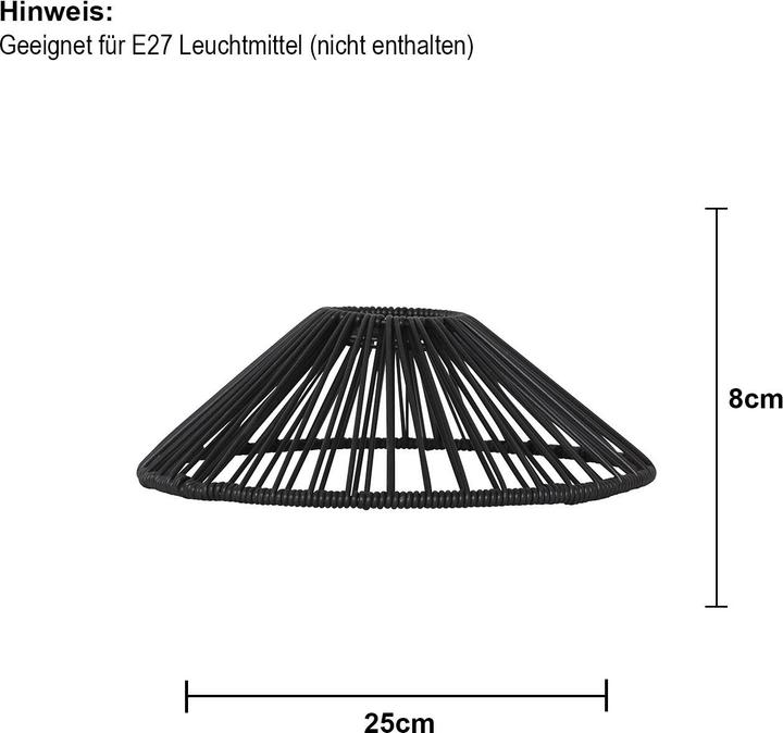 Produktbild Star Trading Lampenschirm Vide 25 cm, Schwarz