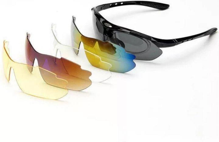 Actual product image Rockbros 10003 polarised cycling glasses - black (Black, Black)