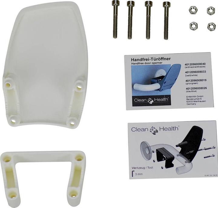 Actual product image Clean4Health Door opener Hand-free plastic white (Hearing protection replacement pads)