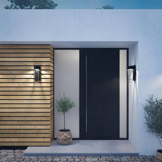 Immagine prodotto Elstead Lighting Lampada da parete per esterni Eames LED 41cm Earth Black Clear IP44 (800 lm)