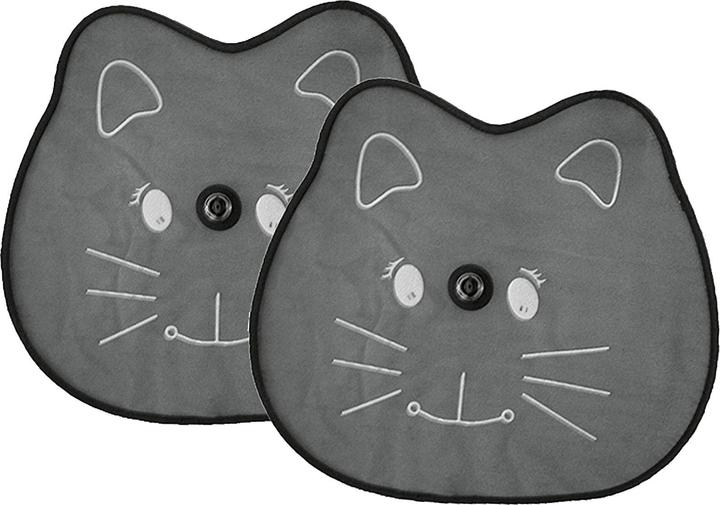 Actual product image Baby Plus Car sun protection 2-pack cat, black, approx. 36 x 44 cm