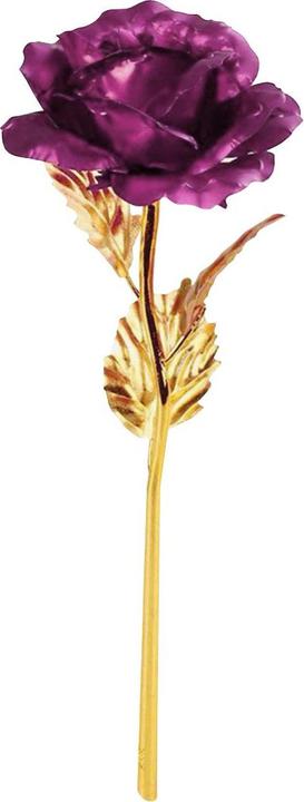 Actual product image JTI Eternity rose - Purple with golden stem (Dried flowers)