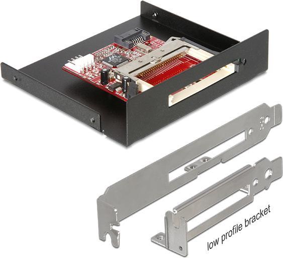 Actual product image Delock SATA Card Reader 3.5" to Compact Flash Type I / II and IBM Micro Drive (SATA)