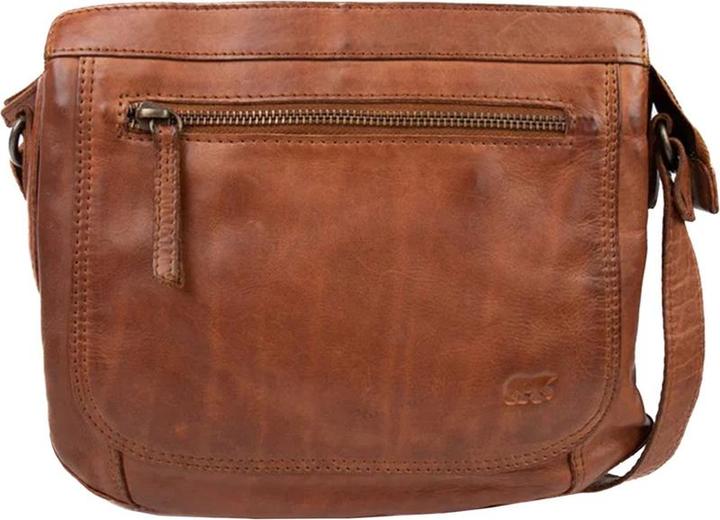 Actual product image Bear Rock Bear Design Small Crossbodybag / Shoulder Bag Ladies - Leather - Miley - Cognac