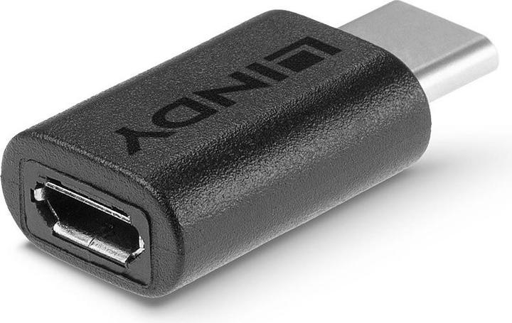 Actual product image Lindy USB 2.0 Adapter Type C / Micro-B USB Type C Plug / Type Micro-B Coupling (USB 2.0)