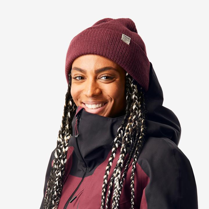 Actual product image Wedze Women's ski jacket versatile and warm - FR100 bordeaux red/black (XL)