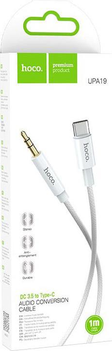 Immagine prodotto Hoco Cavo di conversione audio AUX digitale da 3,5 mm a Tipo-C da 1 metro, argento (1 m)
