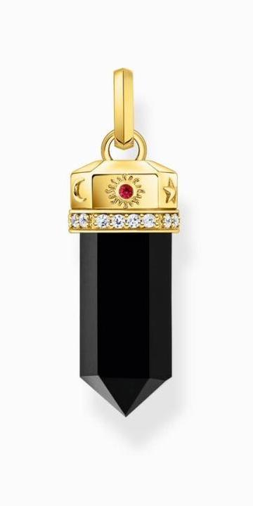 Produktbild Thomas Sabo Kettenanhänger mit facettiertem Onyx vergoldet (925er Silber/Silber)