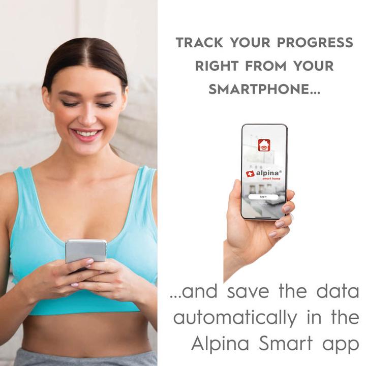 Actual product image Alpina Garden Alpina Alpino Alpino bath scale - Advanced bath scale with 180 kg monitoring program (180 kg)
