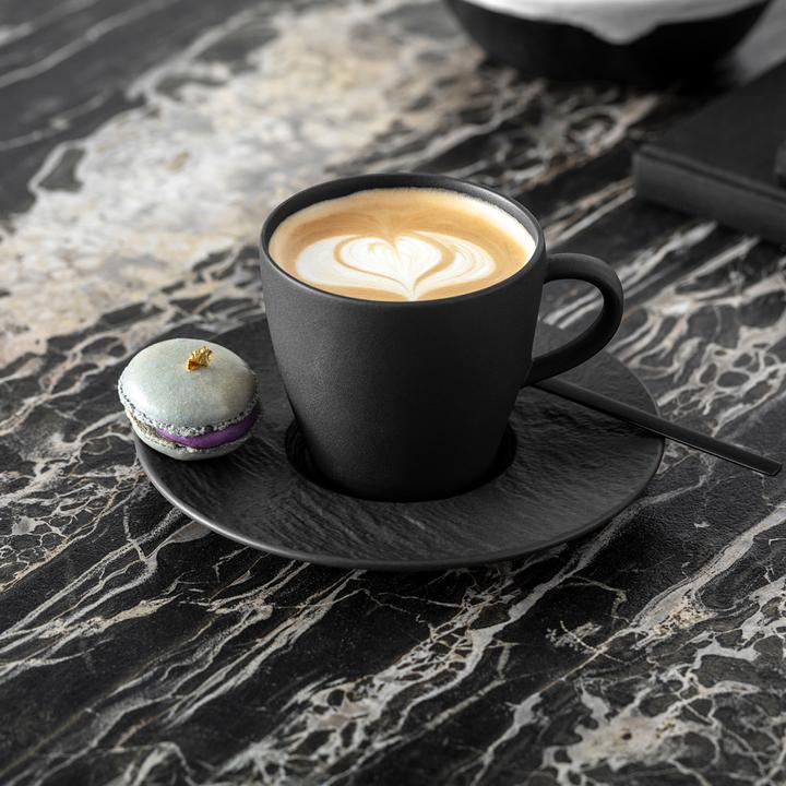 Produktbild Villeroy & Boch Kaffeetasse mit Untertasse 2tlg. Manufacture Rock blanc (220 ml, 2 x)
