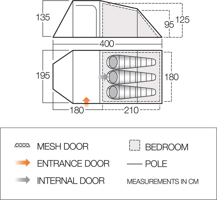 Actual product image Vango Skye 300 (Tunnel tent, 6.10 kg, 3 persons)