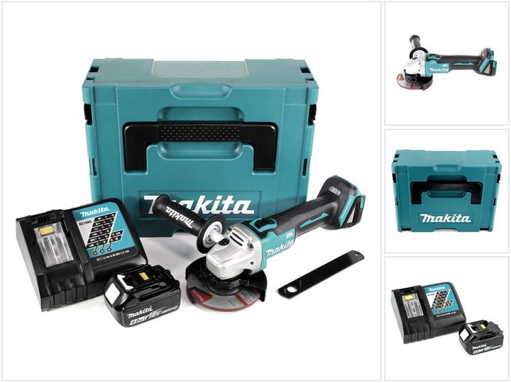 Image du produit Makita DGA 504 RM1J 18 V Meuleuse sans fil Ø 125 mm brushless avec Boîtier de transport MAKPAC + 1x (125 mm)