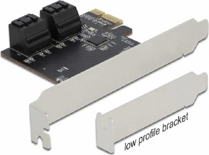 Delock 90010 - PCIe x1> 4x SATA Low Profile - Serial ATA - SATA