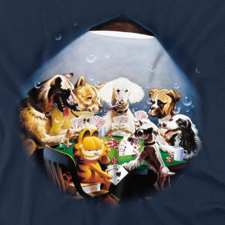 Immagine prodotto Garfield Playing With The Big Dogs Maglietta Uomo (4XL)