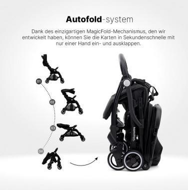Productafbeelding Hamilton by yoop Kinderwagen S1 Plus Schwarz - Leichtgewicht Buggy - MagicFold™ Technology