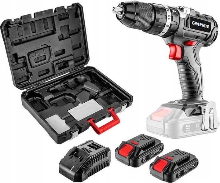 Actual product image Graphite 58G020-SET2 drill 18 V 2 x 2 Ah battery (Rechargeable battery operated)