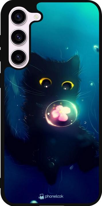 Produktbild PhoneLook Hülle Silikon schwarz Cute Cat Bubble (Samsung Galaxy S23+)