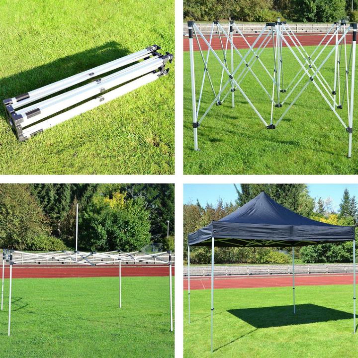 Produktbild VCM Aluminium-Faltpavillon schwarz (300 cm, 300 cm)