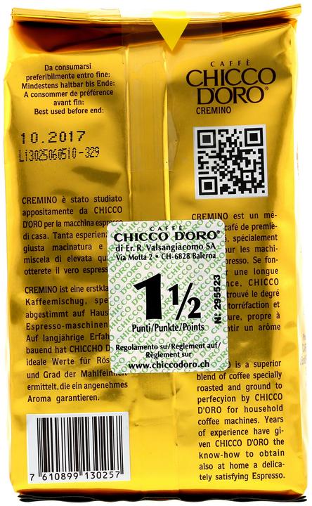 Image du produit Chicco D'oro Cremino (Café vert, 250 g)