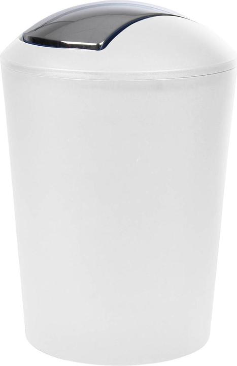 Immagine prodotto U10 Cestino per rifiuti con coperchio basculante, bianco, contenitore per cosmetici, 5,6 litri (5.60 l)