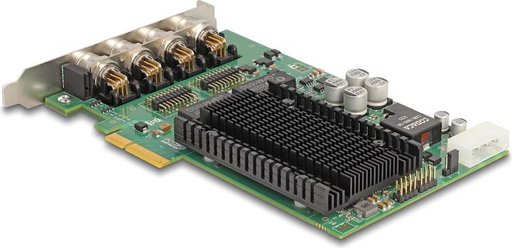 Produktbild Delock PCI Express x4 Karte zu 4 x M12 Gigabit LAN PoE+ (PCI-E x4)