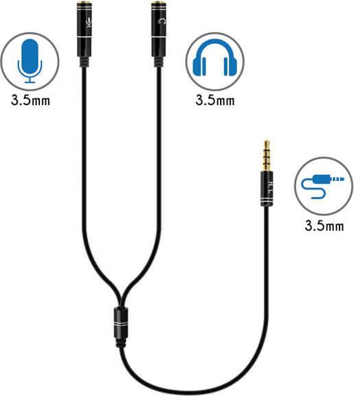 Image du produit Avizar Adaptateur Splitter Audio Jack 3.5 (Jack 3.5mm, Jack 3.5mm)