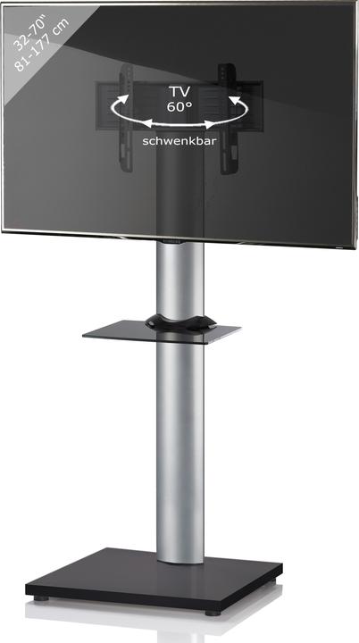 Actual product image VCM TV Stand Stand Alu Onu Maxi ZW Black (174 x 68 x 60 cm)