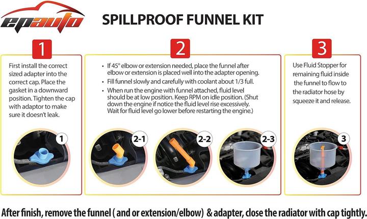 Produktbild Epauto Auslaufsicheres Kühlmittel-Einfülltrichter-Set
