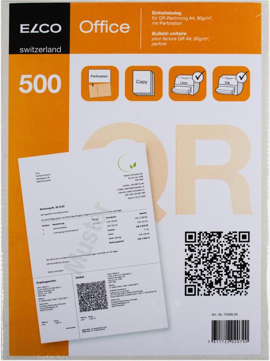 Immagine prodotto Elco Modulo di fatturazione per le fatture QR (500 x)