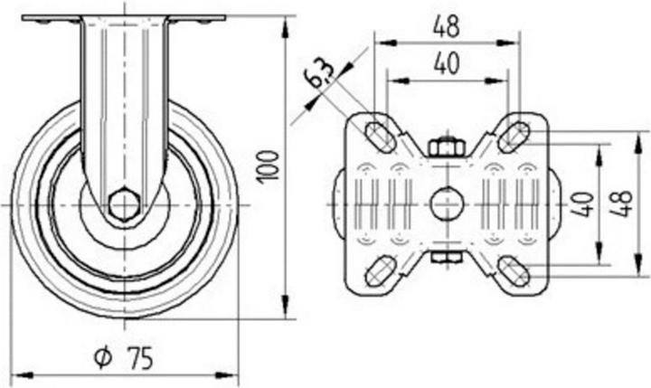 Actual product image Tente Fixed castor