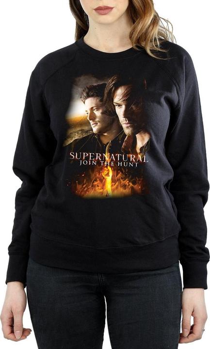 Actual product image Supernatural Womens/Ladies Flaming Poster Sweatshirt (M)