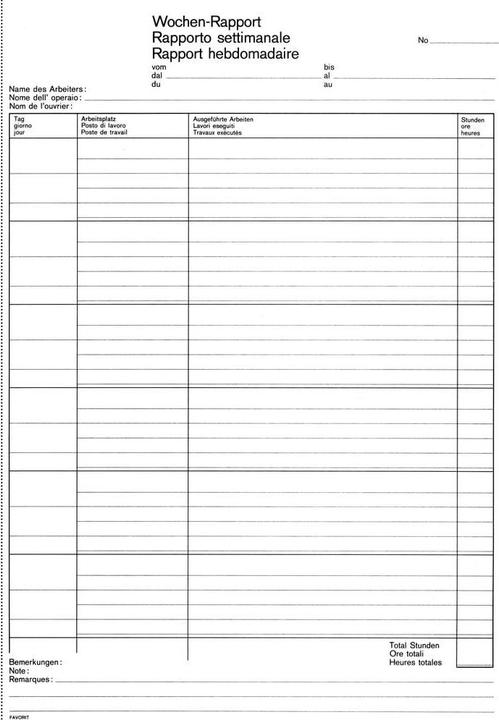Image du produit Favorit Rapports hebdomadaires (2 x)