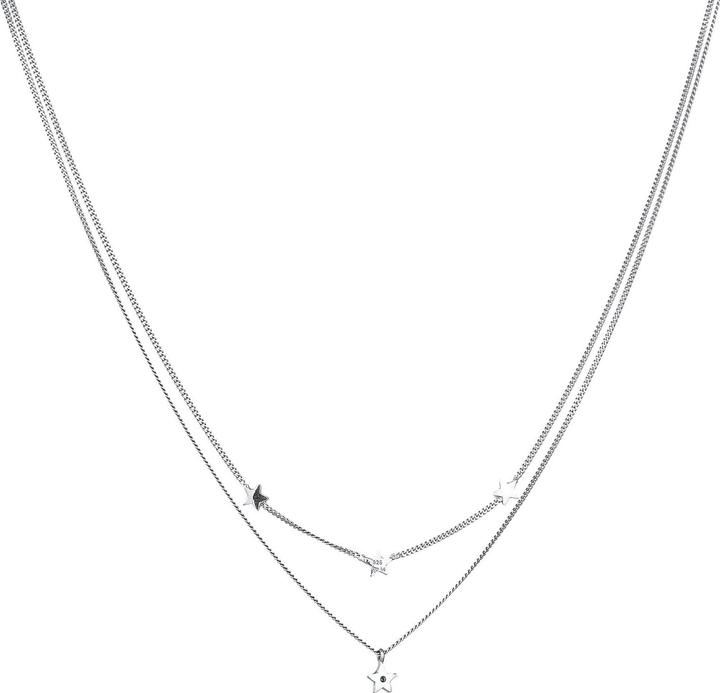 Elli Halskette Layer Stern Astro Kristalle 925 Silber (Glaskristall, 925er Sterling Silber, 40 cm)