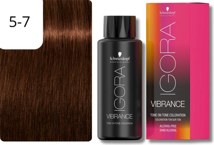 Produktbild Schwarzkopf Professional IGORA VIBRANCE Tone On Tone Coloration (5-7 Hellbraun Kupfer)