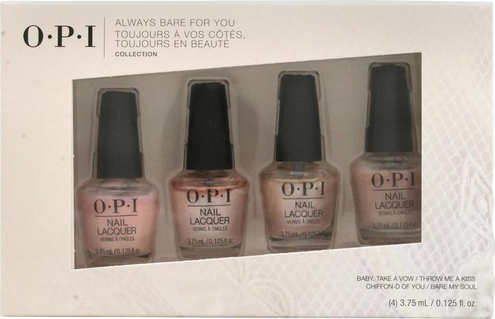 Produktbild OPI Always Bare For You - Mini 4-Pack (Rosa, Nude, Taupe, Gel-Effekt Nagellack, Farblack)