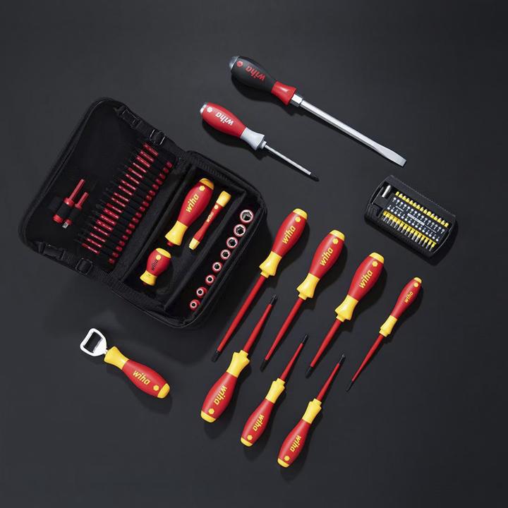 Image du produit Wiha Mallette à outils XXL III electric I 104 pcs. I Mallette à outils pour électriciens I Boîte à outils (106 pièces)