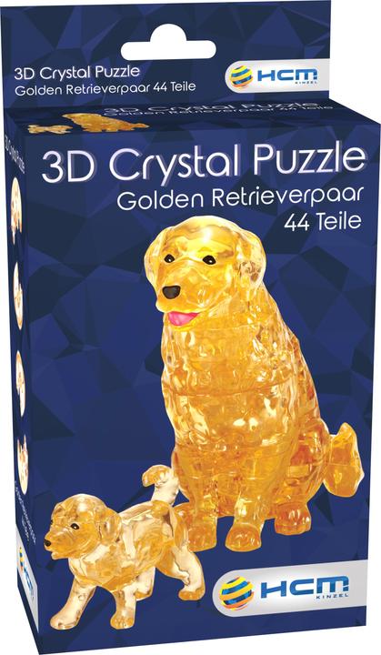 Actual product image HCM Kinzel Pz. 3D Crystal Golden Retriever Pair 44T (44 pieces)