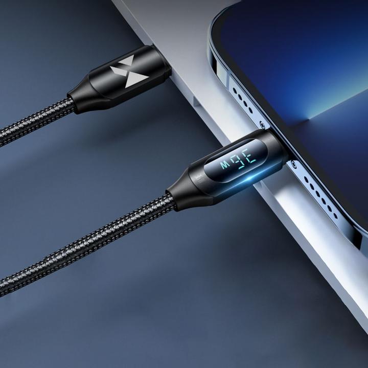 Immagine prodotto Wozinsky Cavo USB-C - Lightning WUCLC1 con display LED 36W 1m - nero (1 m, USB 2.0)