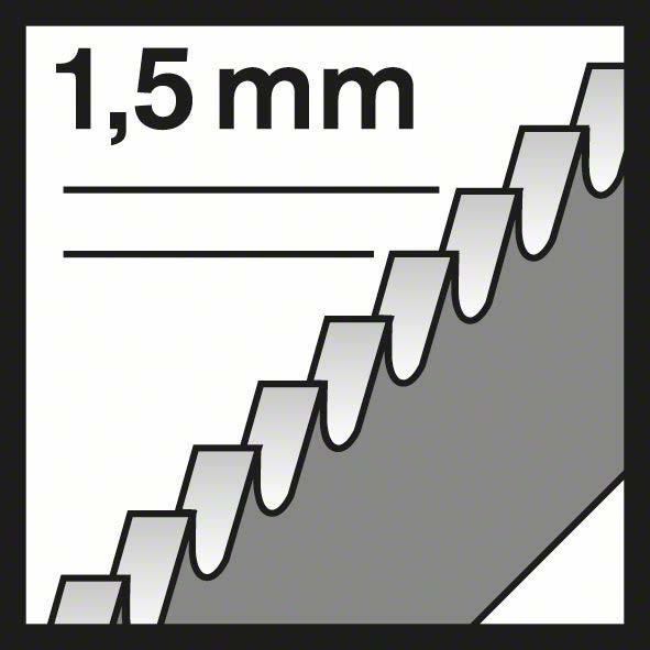 Produktbild Bosch Professional Zubehör PRO Metal curve T118EOF Stichsägeblatt, 83 mm, 5-tlg.