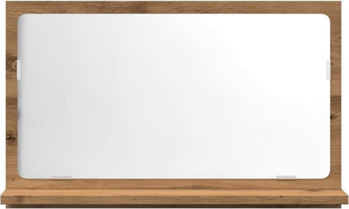 Immagine prodotto VidaXL Badspiegel Wandspiegel Badezimmerspiegel Spiegel mit Ablage Artisan-Eiche (60 x 37 cm)