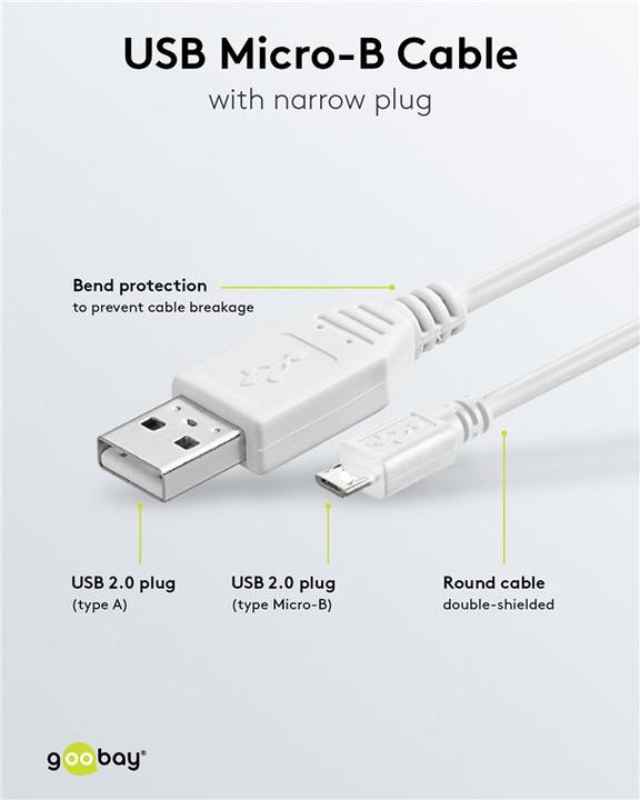 Produktbild Goobay USB A – Micro USB B (5 m, USB 2.0)