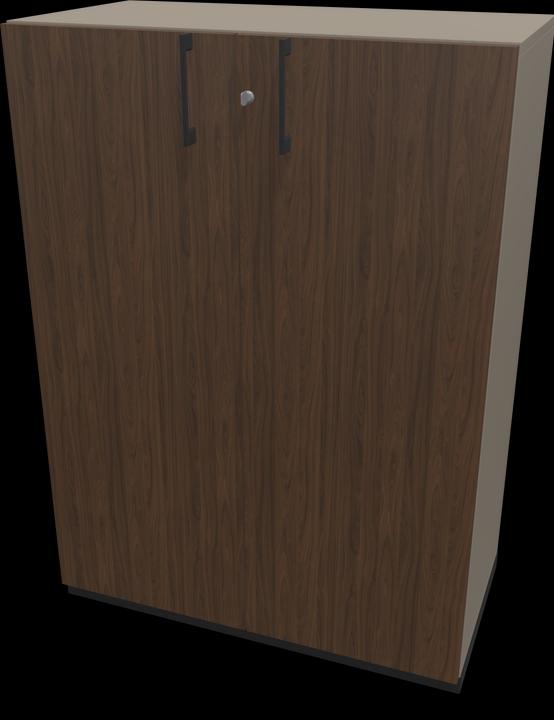 Walnut decor dark with structure, Cubanite grey, Black