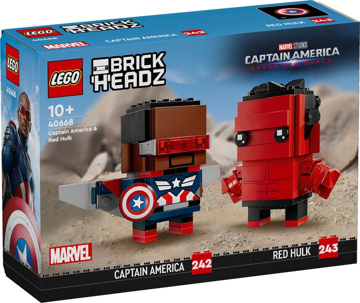 Immagine prodotto LEGO BrickHeadz Super Heroes Captain America & Red Hulk (40668, LEGO Brickheadz)
